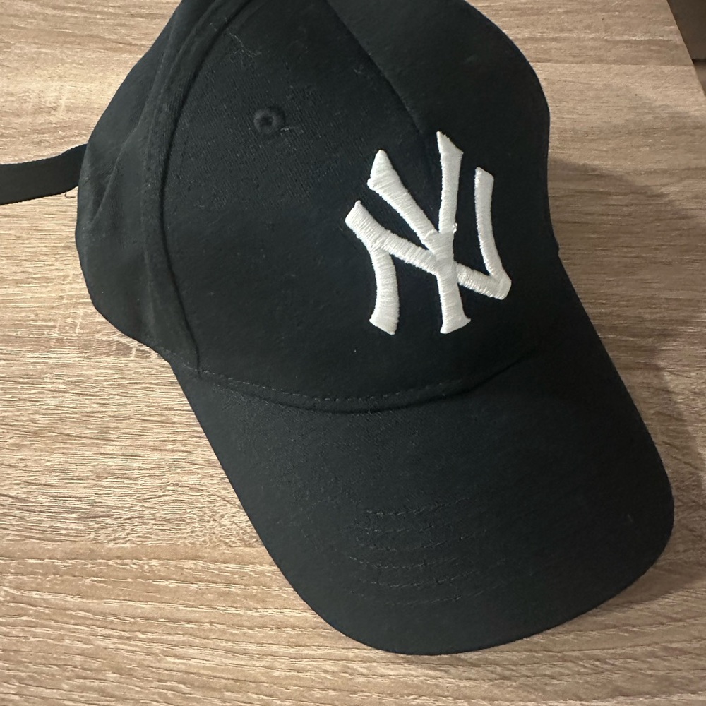 New Era Black Cap with White NY Emblem